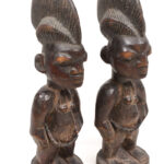 Ibeji Twin Figures - Wood, Beads - Ogbomosho - Yoruba - Nigeria
