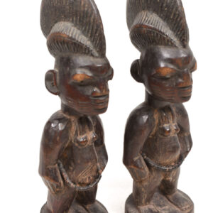 Ibeji Twin Figures - Wood, Beads - Ogbomosho - Yoruba - Nigeria