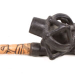 Ceremonial Pipe - Clay, Bone - Bamun - Cameroon