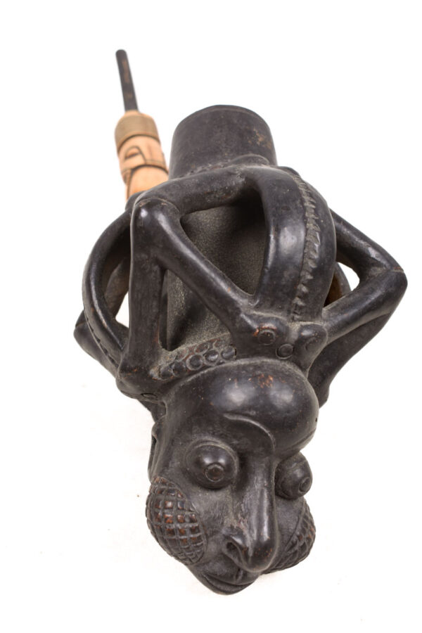 Ceremonial Pipe - Clay, Bone - Bamun - Cameroon