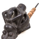Ceremonial Pipe - Clay, Bone - Bamun - Cameroon