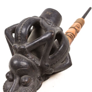 Ceremonial Pipe - Clay, Bone - Bamun - Cameroon