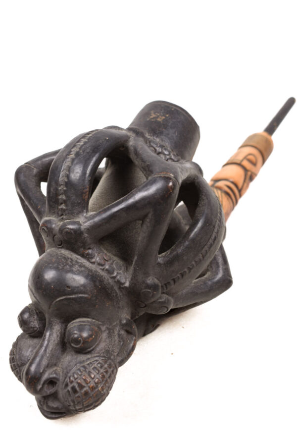 Ceremonial Pipe - Clay, Bone - Bamun - Cameroon