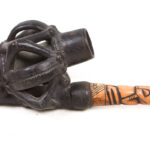 Ceremonial Pipe - Clay, Bone - Bamun - Cameroon