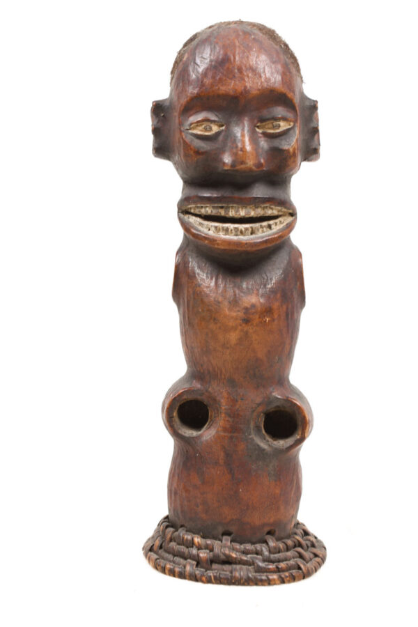 Figure - Wood, Antelope skin - Ejagham - Ekoi - Nigeria