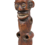 Figure - Wood, Antelope skin - Ejagham - Ekoi - Nigeria