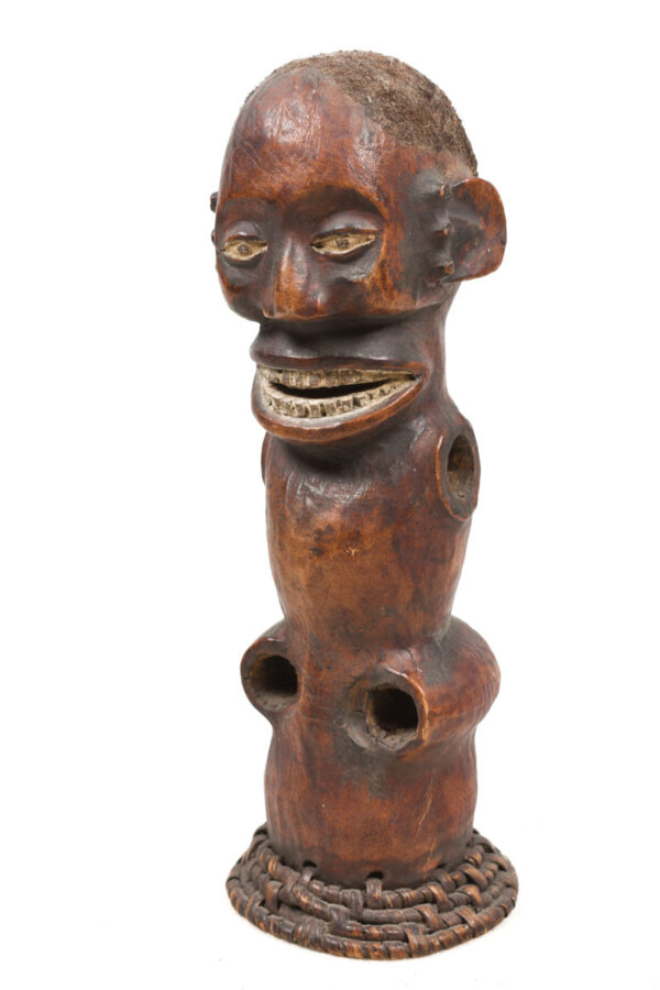 Figure - Wood, Antelope skin - Ejagham - Ekoi - Nigeria