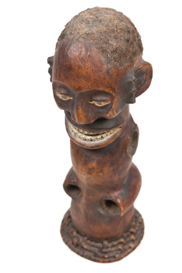 Figure - Wood, Antelope skin - Ejagham - Ekoi - Nigeria