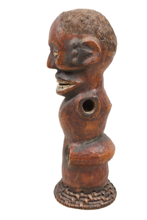 Figure - Wood, Antelope skin - Ejagham - Ekoi - Nigeria