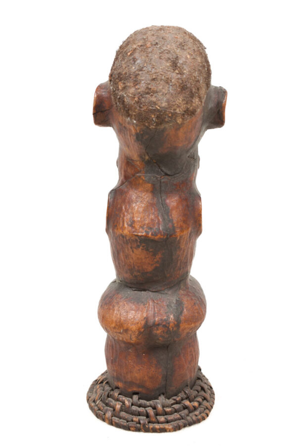 Figure - Wood, Antelope skin - Ejagham - Ekoi - Nigeria
