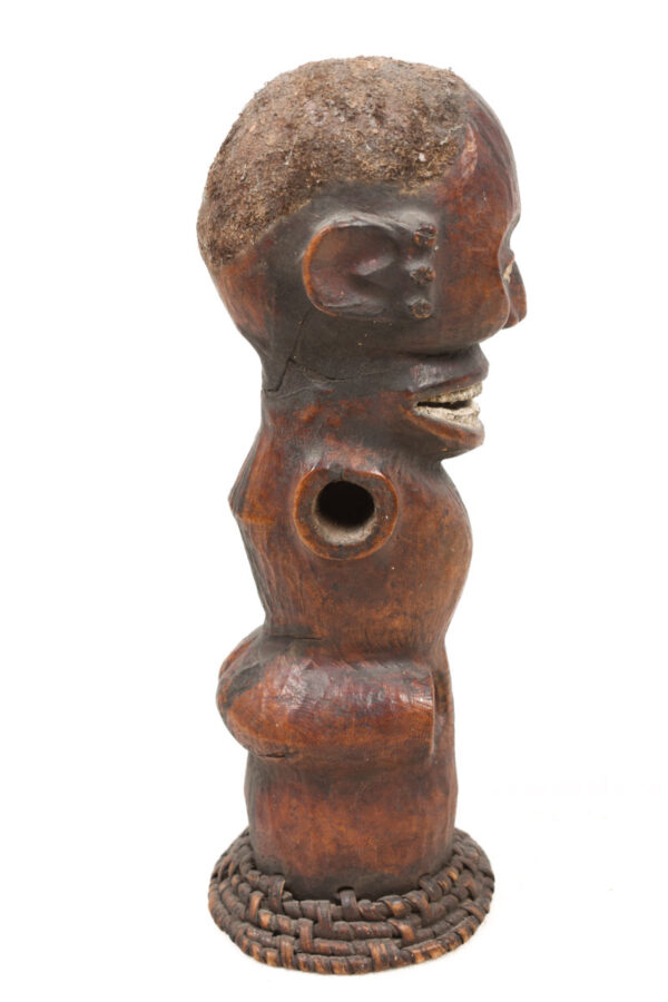 Figure - Wood, Antelope skin - Ejagham - Ekoi - Nigeria