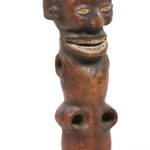 Figure - Wood, Antelope skin - Ejagham - Ekoi - Nigeria