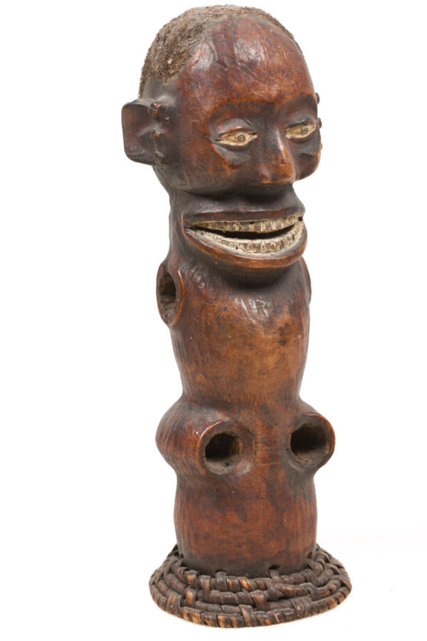 Figure - Wood, Antelope skin - Ejagham - Ekoi - Nigeria