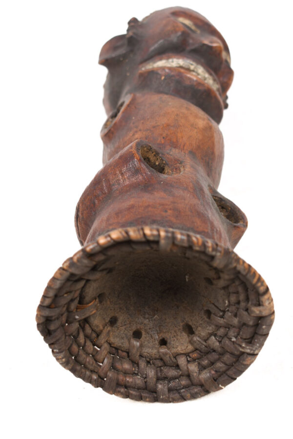 Figure - Wood, Antelope skin - Ejagham - Ekoi - Nigeria