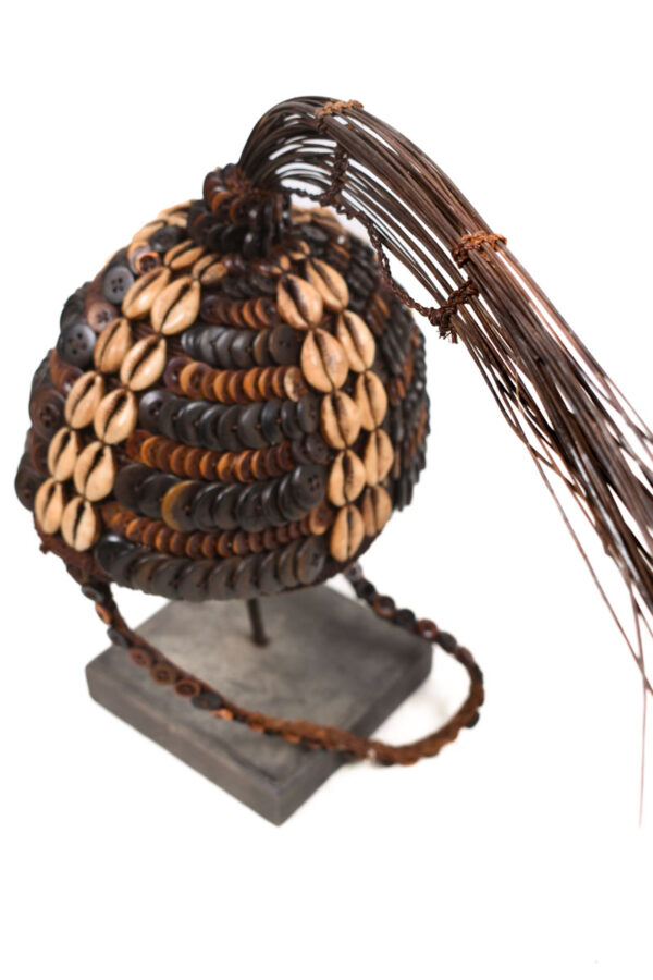 Headdress - Bone, Plant fibre, Buttons, Shells - Lega - Congo