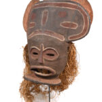 Chihongo Mask - Wood, Plant fibre - Chokwe - DR Congo