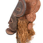 Chihongo Mask - Wood, Plant fibre - Chokwe - DR Congo