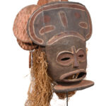 Chihongo Mask - Wood, Plant fibre - Chokwe - DR Congo