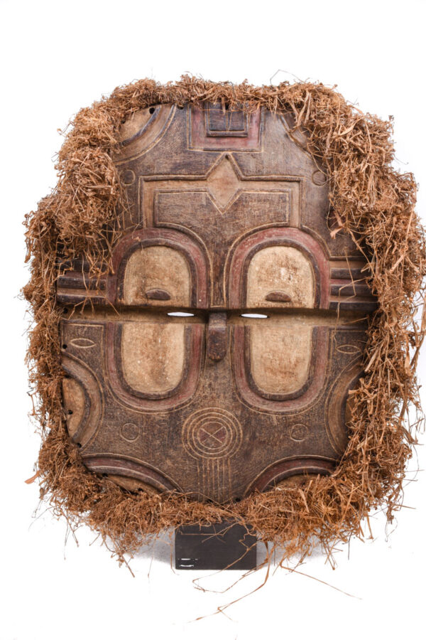 Kidumu Mask - Wood, Raphia - Teke - DR Congo