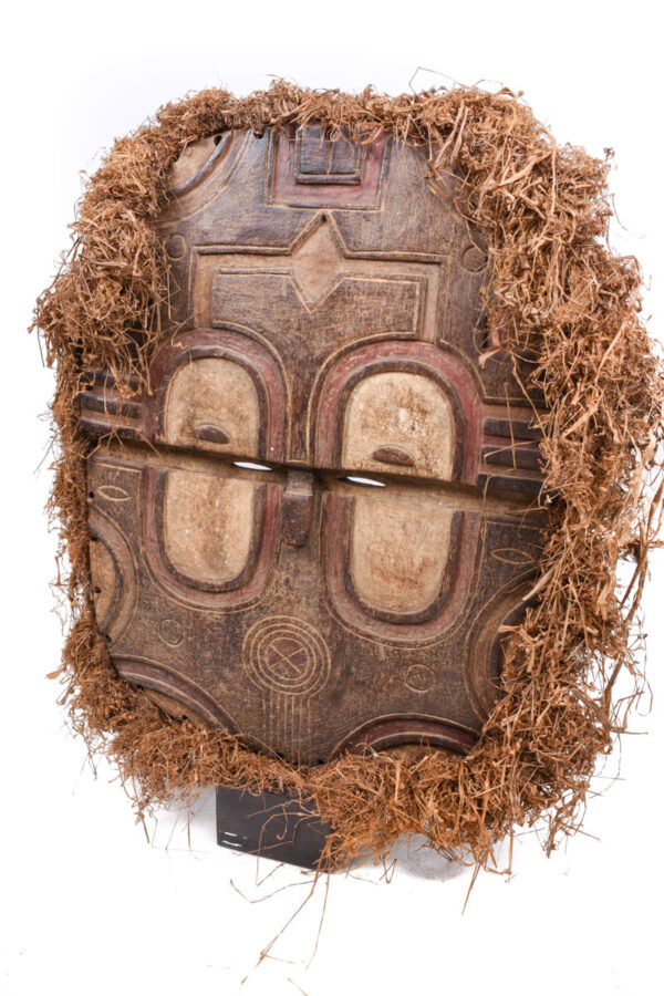 Kidumu Mask - Wood, Raphia - Teke - DR Congo