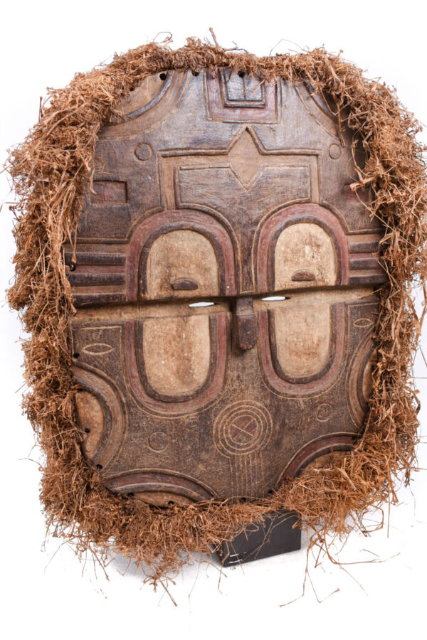 Kidumu Mask - Wood, Raphia - Teke - DR Congo