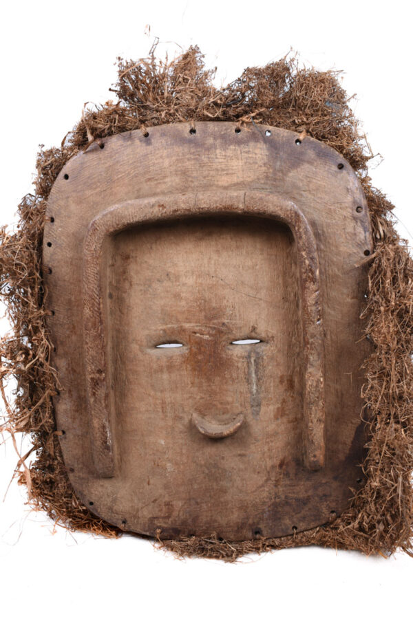 Kidumu Mask - Wood, Raphia - Teke - DR Congo