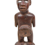 Figure - Wood, Glass - Bakongo Vili - Congo