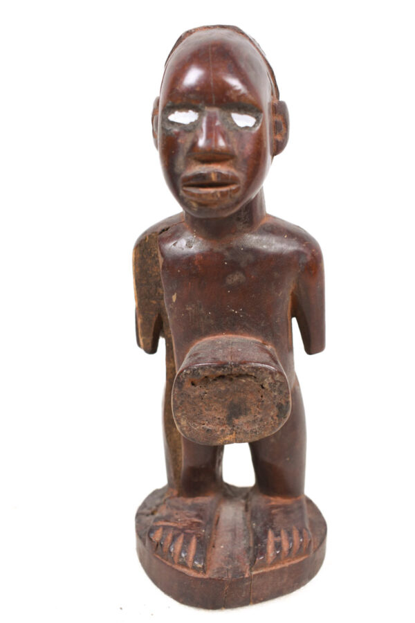 Figure - Wood, Glass - Bakongo Vili - Congo