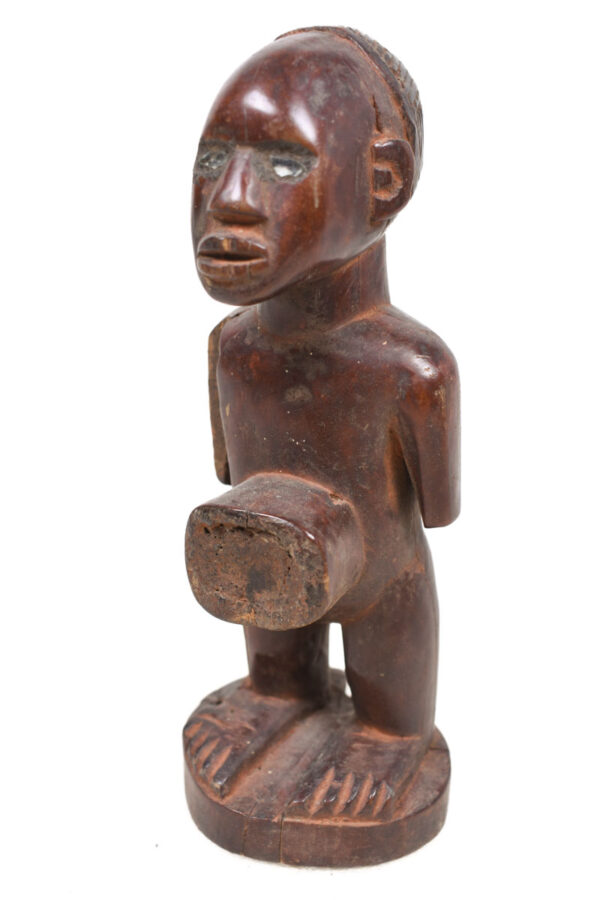 Figure - Wood, Glass - Bakongo Vili - Congo
