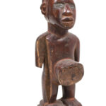 Figure - Wood, Glass - Bakongo Vili - Congo