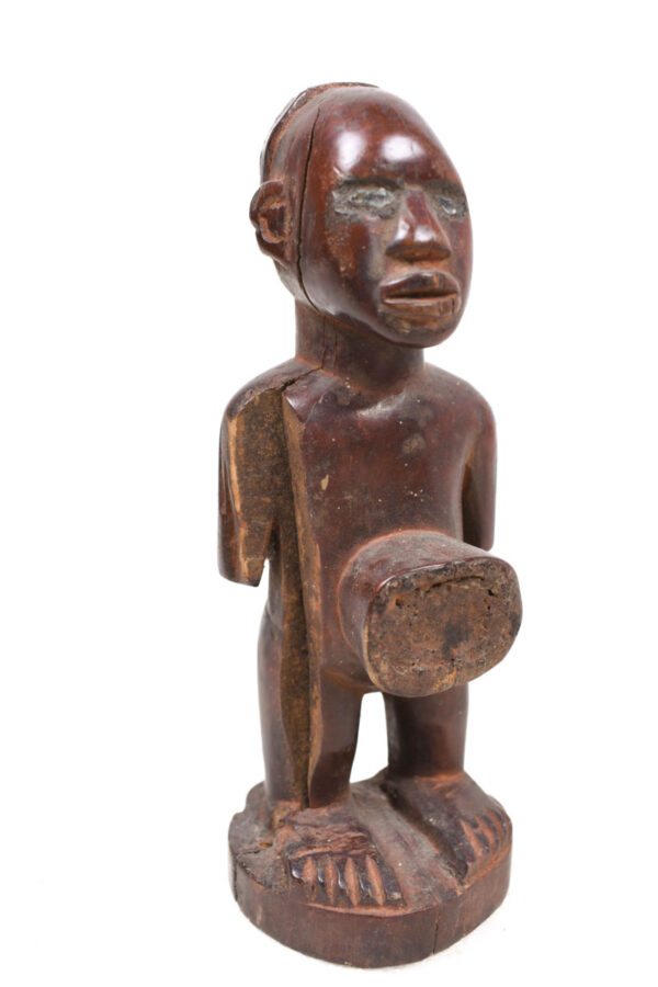 Figure - Wood, Glass - Bakongo Vili - Congo