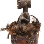 Magic Calabash - Wood, Feathers - Luba - Congo DRC