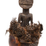 Magic Calabash - Wood, Feathers - Luba - Congo DRC