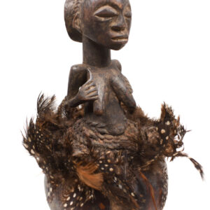 Magic Calabash - Wood, Feathers - Luba - Congo DRC
