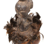 Magic Calabash - Wood, Feathers - Luba - Congo DRC