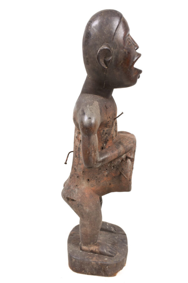 Ancestor Figure - Wood, Nail, glass - Yombe - Congo
