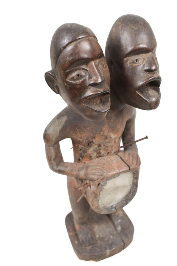 Ancestor Figure - Wood, Nail, glass - Yombe - Congo