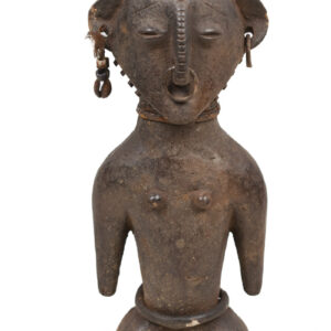 Ancestor figure - Wood, Metal - Ngbaka - Congo DRC