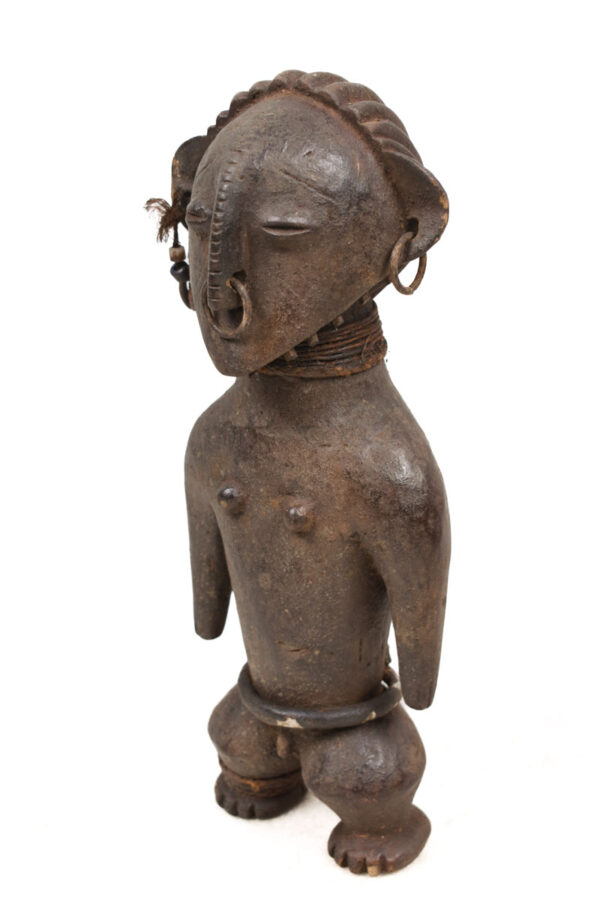 Ancestor figure - Wood, Metal - Ngbaka - Congo DRC