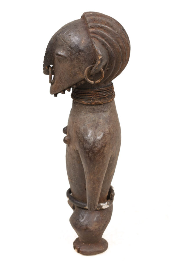 Ancestor figure - Wood, Metal - Ngbaka - Congo DRC