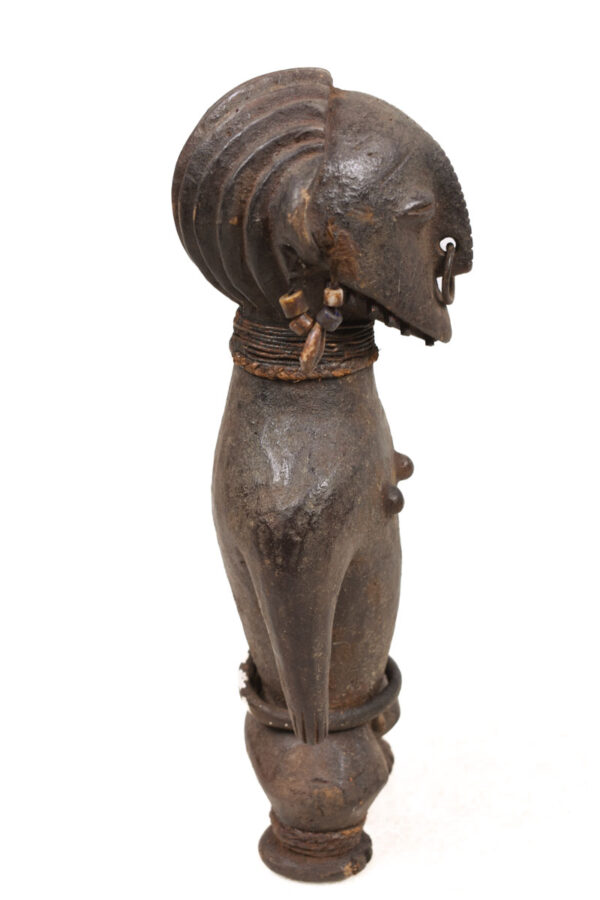 Ancestor figure - Wood, Metal - Ngbaka - Congo DRC