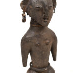 Ancestor figure - Wood, Metal - Ngbaka - Congo DRC