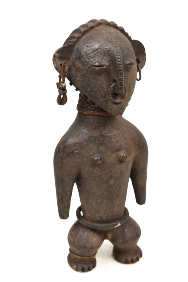 Ancestor figure - Wood, Metal - Ngbaka - Congo DRC