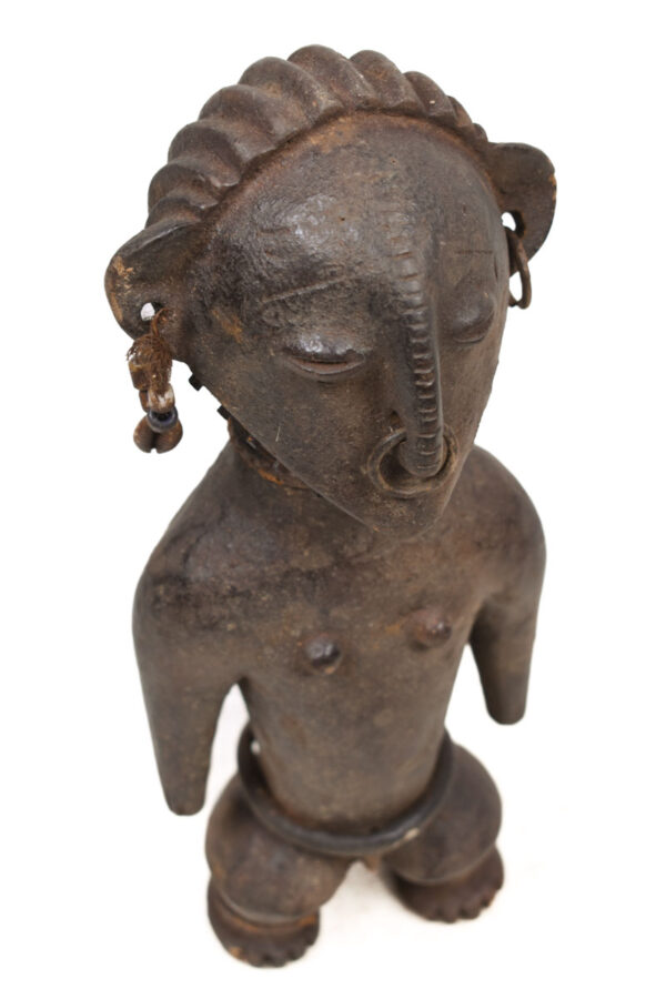 Ancestor figure - Wood, Metal - Ngbaka - Congo DRC