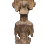 Bowl-barrier Figure - Wood - Mboko - Luba - Congo DRC