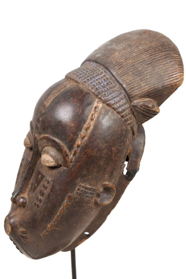 Dance mask - Wood, Metal - Baule - Ivory Coast