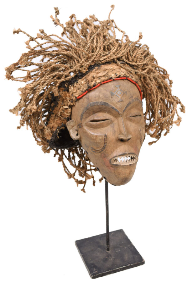 Mask - Wood, Rope - Mwana Pwo - Chokwe - DR Congo