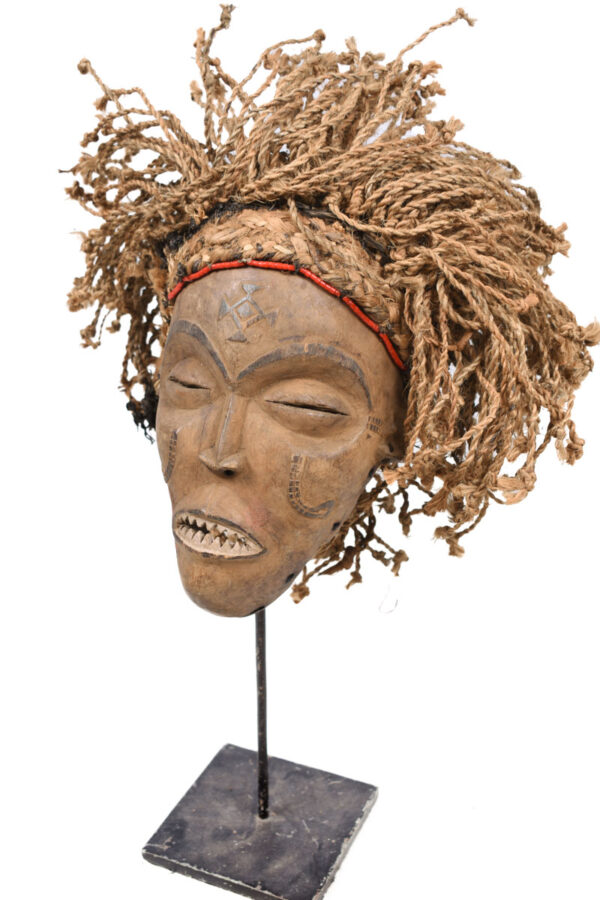 Mask - Wood, Rope - Mwana Pwo - Chokwe - DR Congo