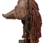 Pig Mask - Cloth, Wood - Mwana Ngulu - Chokwe - Angola