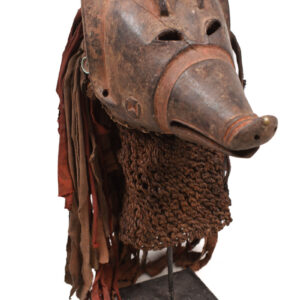Pig Mask - Cloth, Wood - Mwana Ngulu - Chokwe - Angola